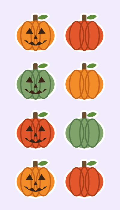 Preview of the Pumpkin patch Halloween sticker sheet